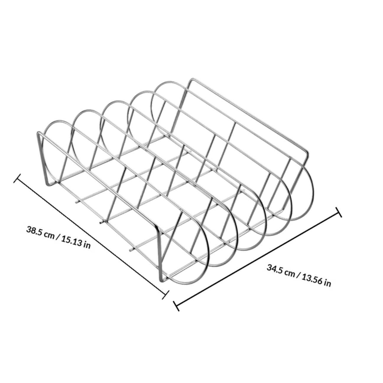 Homoyoyo Supporto e Facile da Pulire in Acciaio Inossidabile Design Ergonomico Resistente e Portatile per Costine Barbecue per Grigliate a Casa e Picnic