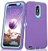 LG Stylo 4 Plus Case, Hybrid High Impact Resistant Rugged Full-Body Shockproof Tri-Layer Heavy Duty Case with Built-in Screen Protector for LG Stylo 4/ LG Stylo 4 Plus (Purple)