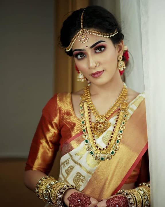 Image of Flosive Women's Kanjivaram Silk Saree With Handloom Weaving Work With Blouse Piece