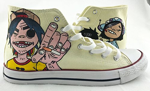 Custom Design Men's Anime Canvas Shoes Hand Painted Shoes Women Men Canvas Shoes Sneakers High Top Skateboarding Shoes