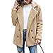 Produktbild Herbst Und Winter Damen Casual Fashion Revers PlüSch Knopf Mantel Taschen Lose Langarm Lammwolle Strickjacke Damen