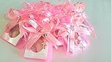 DreemsGate Pink for Girl. Baptism Favors 12pc / Prayer Books. -Spanish- (12) Organza Favor Bags. (12) Mini Rosaries. Libro En Miniatura De Oraciones para Bautizo, para nina. Party Pack