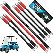 7PCS Golf Cart Heavy Duty Battery Cables, Fit Club Car DS 1994-UP 4 Awg 36 & 48 Volt 4 Gauge Golf Cart Battery Cables, Club Car DS Battery Wiring Kit, Golf Cart Pure Copper Wiring Kits