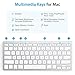 OMOTON Bluetooth Keyboard Compatible with Mac ONLY, Compact Wireless Keyboard Compatible with MacBook Pro/Air, iMac, Mac mini/Pro, Silver