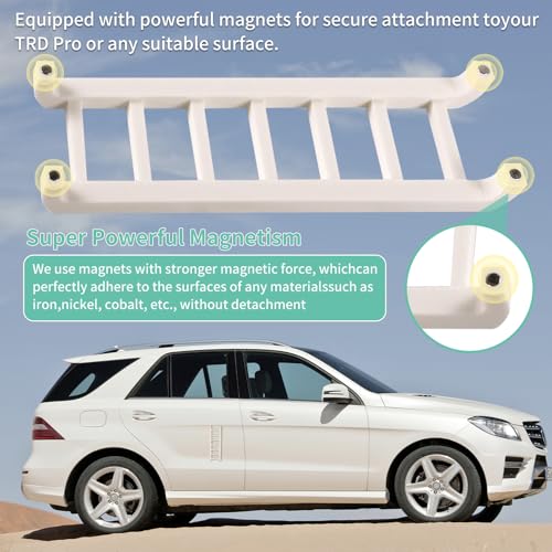 Image of Widdle Wadder Ladder 8 Inches 3D Print Mini Decorative Ladder Mount to Metal Surfaces with Four Corners Magnets Fashion Decoration Ladder Suitable for Refrigerators, Cars, Etc (White)