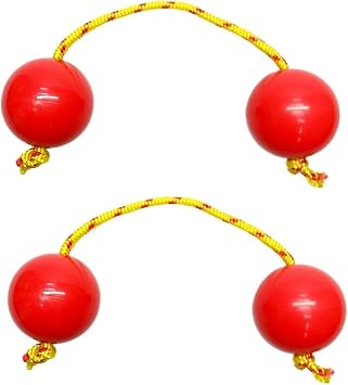 2pack African Instruments Kashaka,Aslatuas Music Egg Shaker Double Gourd Percussion,Asalato Rhythmic Ball for Beginners Color Red