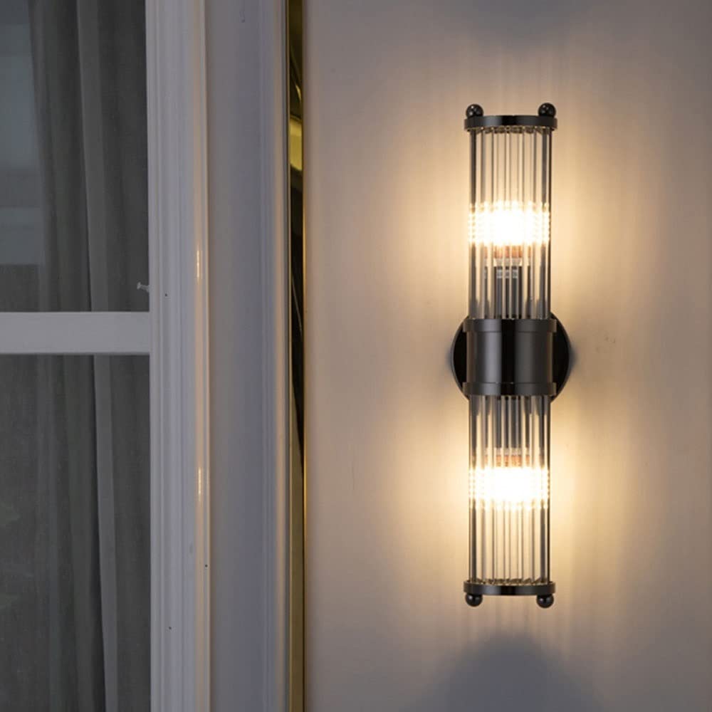 Północnoamerykańskie Prostokątne Kinkiety Ścienne Z Żeliwa E14, Luksusowe, Wysokiej Klasy Szklane Lampy Ścienne Do Czytania, Odpowiednie Do Korytarza, Loftu, Przejścia, Kawiarni, Oprawy Oświ