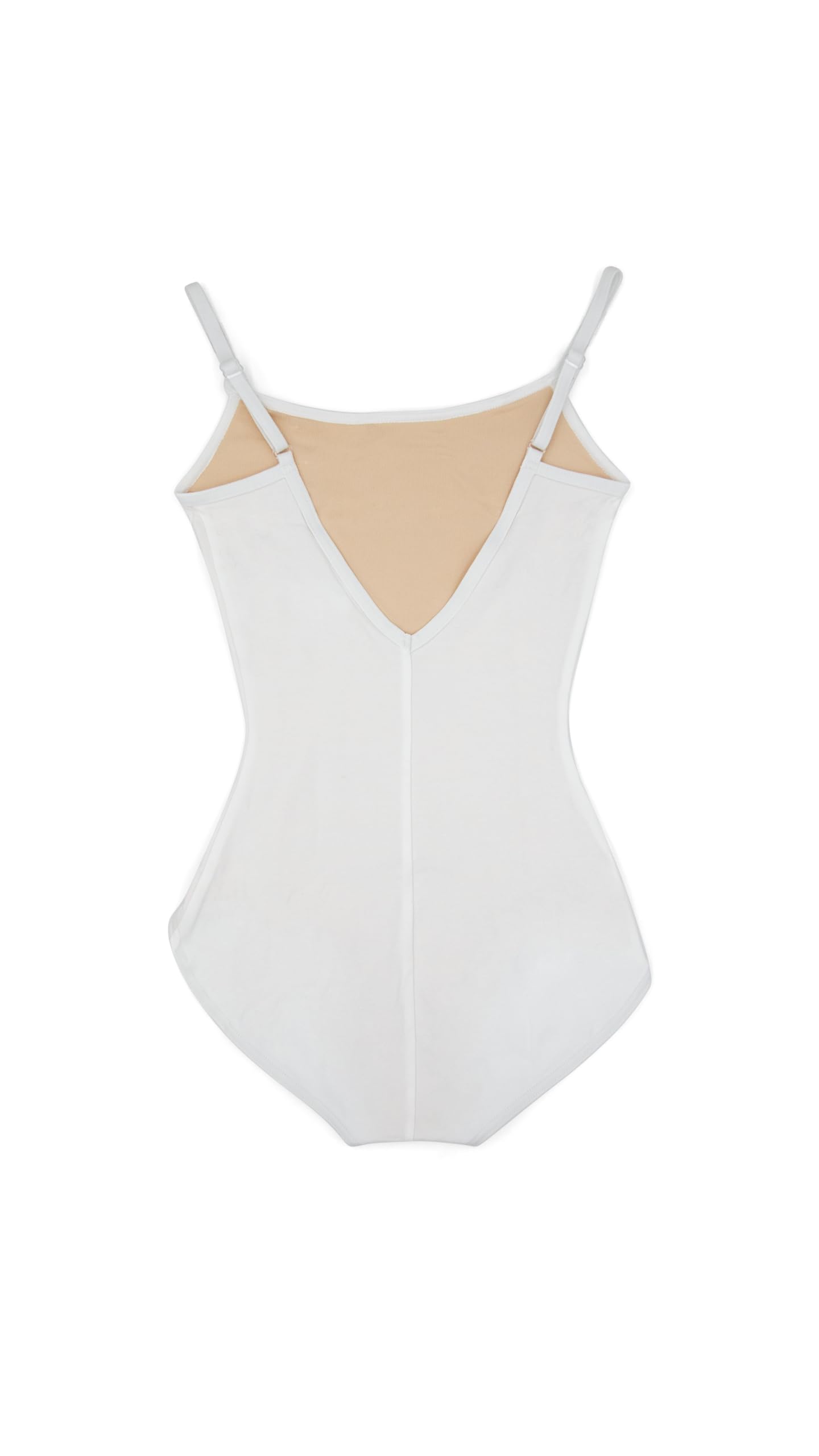 Capezio Women's Classic Camisole Leotard with Adjustable Straps, White, Large