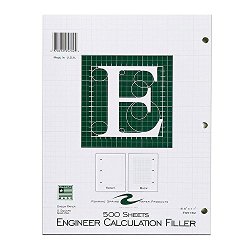 Recharge papier vert rugissant ingénierie de printemps 500 pages pour classeur