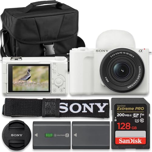 Image of Sony Alpha ZVE10 II - APS-C Interchangeable Lens Mirrorless Content Creators' Camera - White - with Lens (Value Bundle)