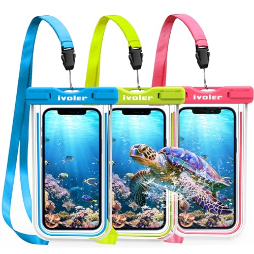 ivoler [IPX8 Certificado [3 Unidades] Funda Bolsa Móvil Impermeable Universal para Xiaomi,...