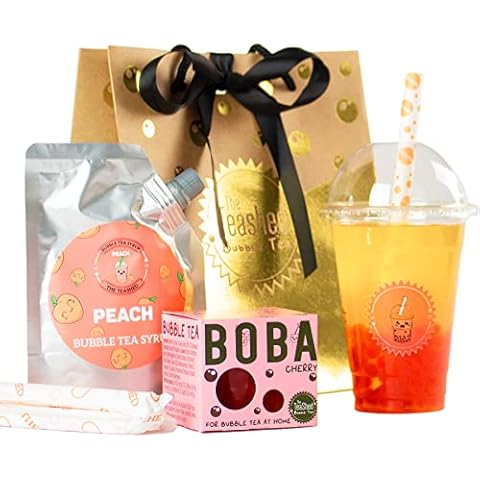 Bubble Tea Syrup Kit Gift Set with 3 Servings | Syrup + Boba Set | The TeaShed Cover