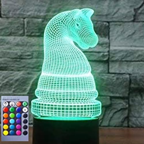 Lámpara de mesa ilusión 3D luz nocturna 16 colores