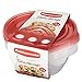Rubbermaid TakeAlongs Serving Bowl Food Storage Containers, 6.2 Cup, Tint Chili, 3 Count ,Chili Red