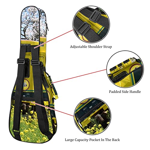 Housse pour ukulélé – Motif train japonais – Fleurs de printemps – 10 mm – Rembourrage épais – 53,3 cm – Avec sangles… - Les Beatles, Paul McCartney, John Lennon, RIngo Starr, George Harrison Housse pour ukulélé - Motif train japonais - Fleurs de printemps - 10 mm - Rembourrage épais - 53,3 cm - Avec sangles… – Image 4