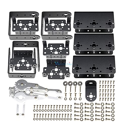 Aluminium 6 DOF Arm Claw Mount Kit Mechanical Robotic Arm for Arduino