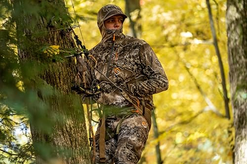 ScentLok BE:1 Phantom Hooded Pullover, Lightweight Camo Half-Zip Hunting Jacket4