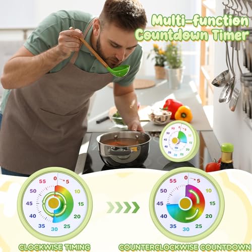 Amazingspark Visual Timer 60 Minute, Classic, Blue,Pink,Yellow,Green, 4 Pcs - Image 5