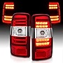 AmeriLite for 2000-2006 Chevy Tahoe Suburban / GMC Yukon Denali XL Red Clear LED Replacement Taillights Assembly Brake Lamps Set - Passenger and Driver Side