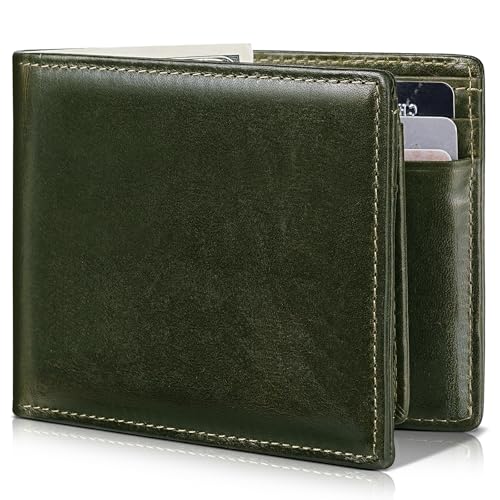 Image of Artpaxy Mens Wallet Bifold Genuine Leather RFID Blocking Wallet for Men with 2 ID Windows 12 Card Holders 2 cash pockets 1 Gift Box