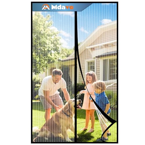 Image of Magnetic Screen Door, Door Screen Magnetic Closure-Keeps Bugs Out Let Breeze in, Heavy Duty Mesh - Pet and Kid Friendly, Works with Front Doors, Sliding Doors Fit Door Size 36 x 80 in