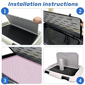 Dog Toilet, Dog Potty Training Tray with Wall, Reusable Porch Potty for Dogs, Suitable Cat Potty Fence, Small Dogs Such as Teddy, Pomeranian and Bixiong (18 * 14 * 2.3in) Dog Toilet, Dog Potty Training Tray with Wall, Reusable Porch Potty for Dogs, Suitable Cat Potty Fence, Small Dogs Such as Teddy, Pomeranian and Bixiong (18 * 14 * 2.3in)