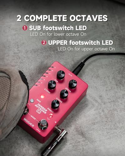 Image of MOOER Octave Guitar Pedal Cover for 2 Complete Octaves Individual Tone Adjustment for the Octave Effect 14 Presets Slots (X2)