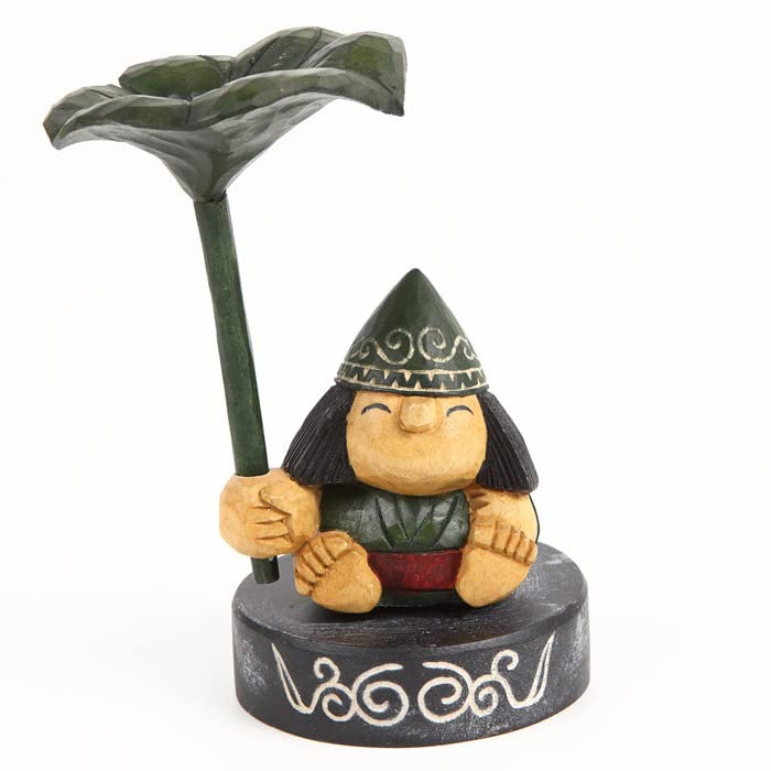 Amazon.co.jp: 木彫り民芸品 幸せを呼ぶ小人の神さま