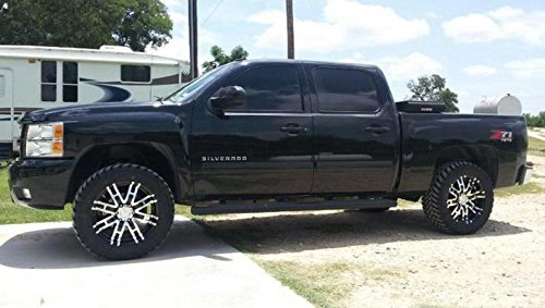 HE835 17x8, Bolt Pattern: 8x6.5/, Offset: 0, GLOSS BLACK MACHINED, set of 1