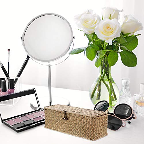 BESPORTBLE Cestas De Palha de Armazenamento Com Tampa 3 Grades Tecido Mão Organizador Diversos Caixa