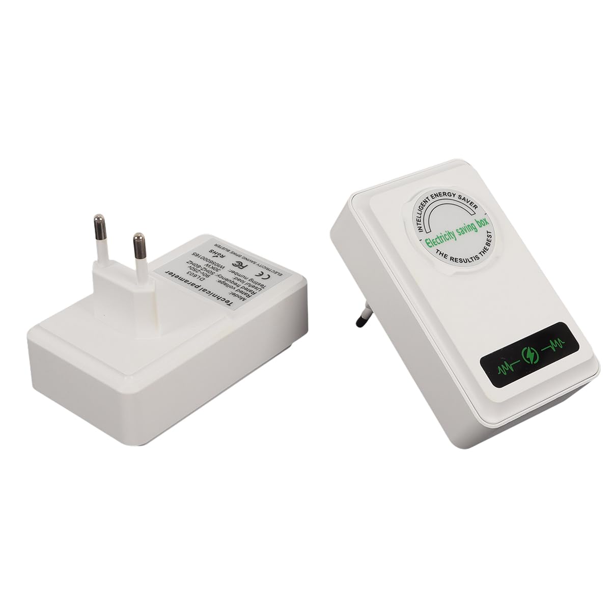 2 Cajas De Ahorro De Energía con Voltaje Estable, Protección contra Sobrecargas Y Material Ignífugo ABS para El Hogar