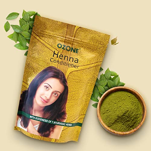 Image of Ozone Henna (Mehndi) Powder | Enriched With Bhringraj, Amla, Reetha, Methi & Shankapushpi | For Naturally Colored Hair, Hair Growth, 200Gm (Pack Of 6, 3 Count)