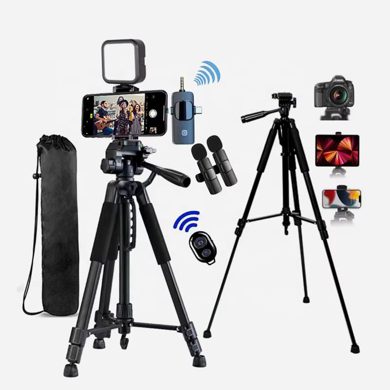 Kit de vlogging de 57 pulgadas para iPhone y Android con luz LED 5