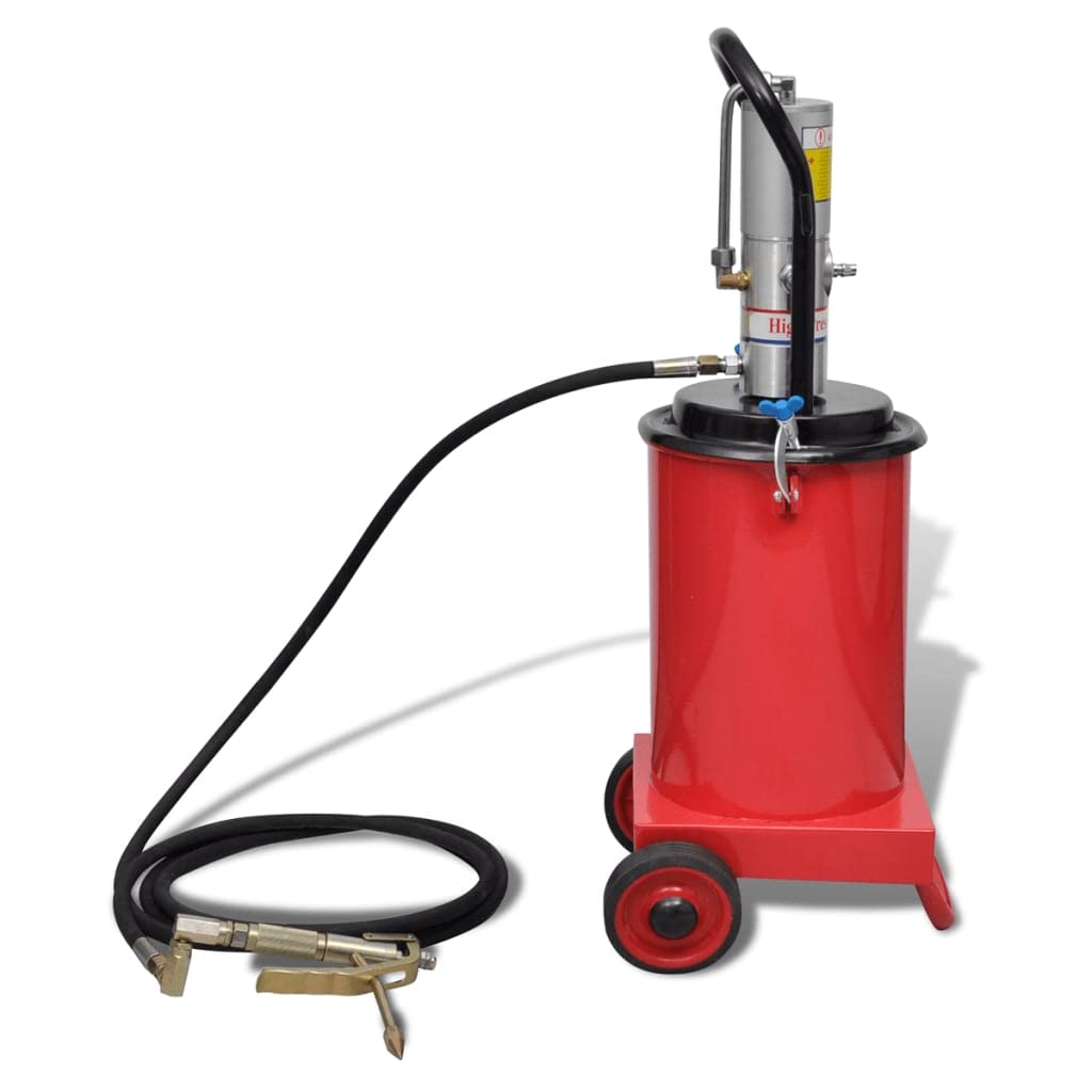 Generic Inyector de Grasa Neumático de 12 Litros, Herramienta de Lubricación para Automóviles, Barcos, Ingeniería y Talleres, Fácil de Manejar con Ruedas Giratorias, Alta Presión, bajo