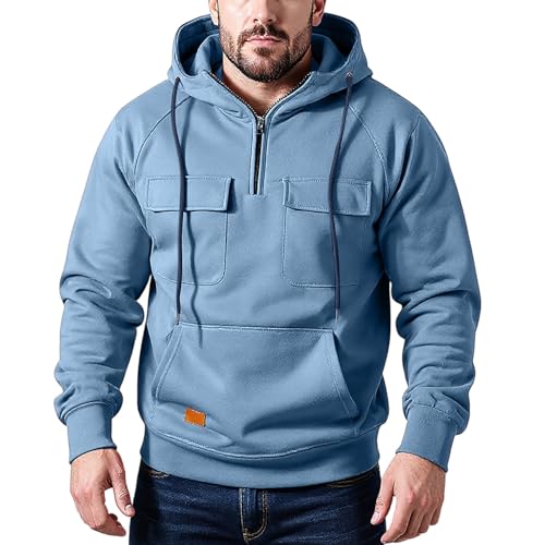 Tactical Hoodies for Men Cotton Athletic Lightweight Hoodie Hunting Clothing with Pocket Golf