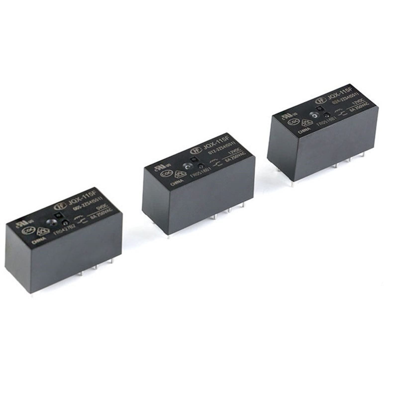 JGNAYRKJQI 10pcs Relay HF115F 012-2ZS4 JQX-115F 024-2ZS4 HF115F-012-2ZS4-12VDC JQX-115F-024-2ZS4 005-2ZS4 12VDC DC5V 12V 24V 8A 250VAC 8Pin