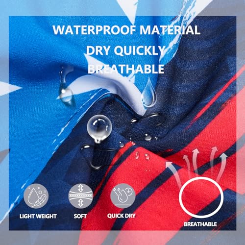 Men's Swim Quick Dry Beach Shorts of Trunks with Compression Liner with Zipper Pockets Comfortable Board Shorts2