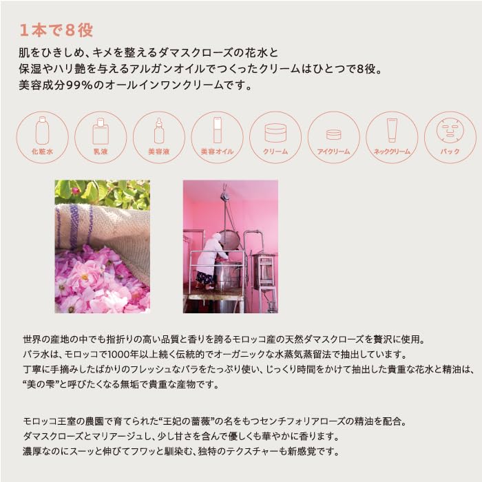Amazon | ローズ ド マラケシュ モイスチャー クリーム ローズ100g