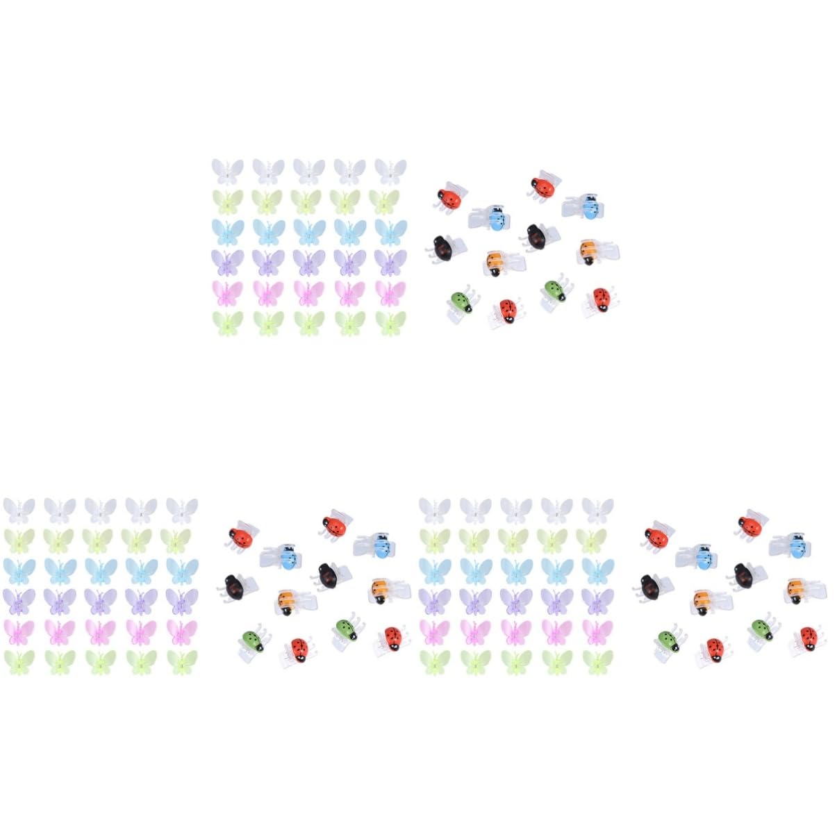 Yardwe 3 Sets Mit 30 Clips 30 Feste Clips Orchideen-Clips Für Den Garten Marienkäferform Kreative Befestigungsclips Für Ranken 60 Stück * 3
