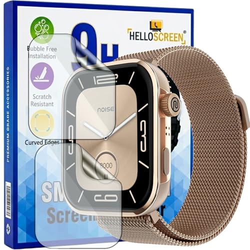 Image of 2 Pack | Smartwatch Screen Protector for Noise ColorFit Pro 5 | 1.85 inch | Flexible TPU Film, 9H Scratch Resistant, Bubble Free Installation - Not Tempered Glass