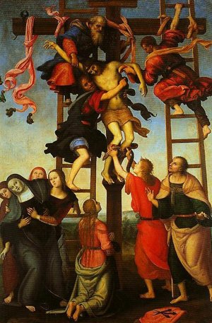 The Deposition from The Cross peinture à l'huile Filippino Lippi pour grand salon