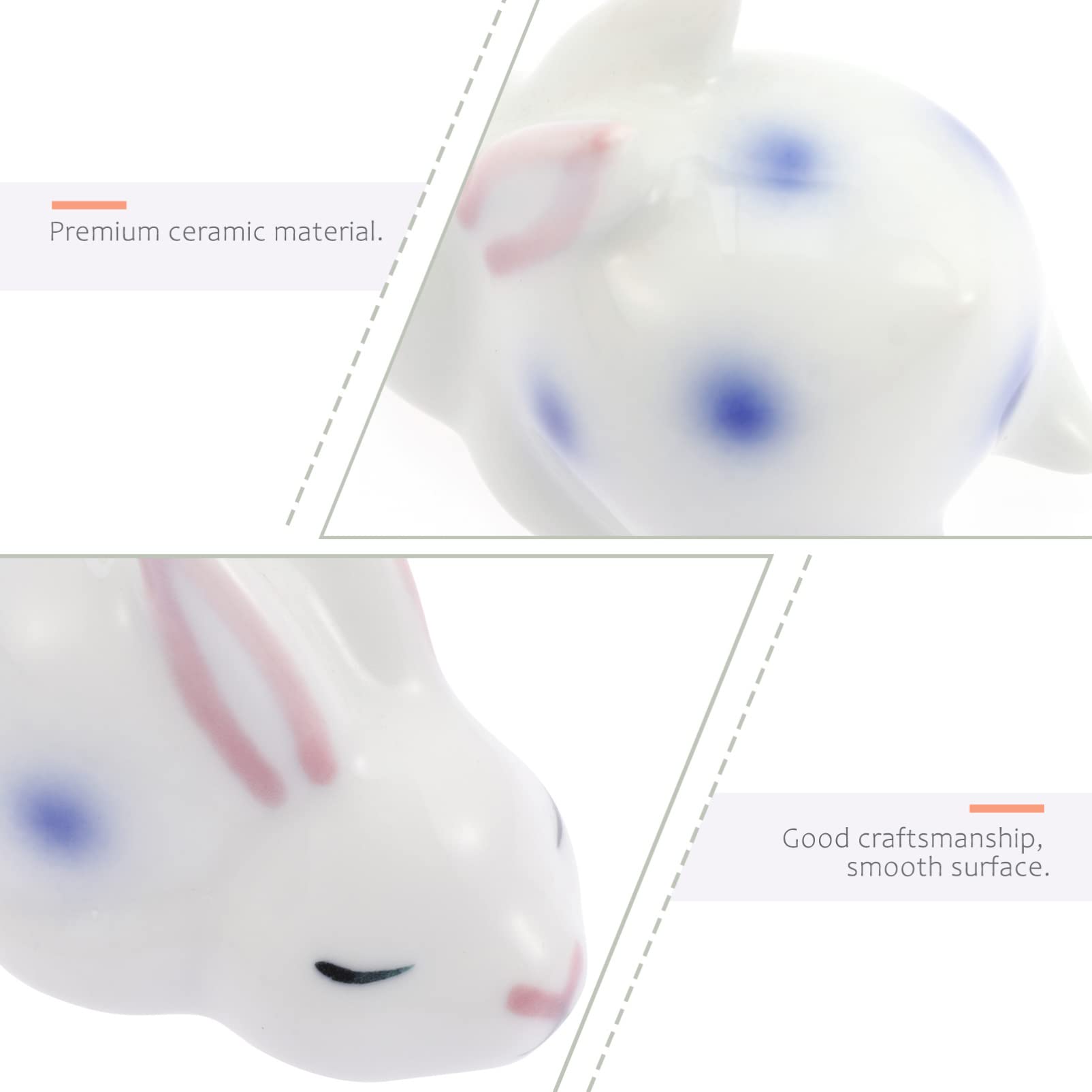 YARNOW Conigli in Ceramica Adorabili Ornamenti Forma Di Coniglio Decorazioni Da Tavolo Forma Di Coniglio Squisita Fattura Design Artistico Semplice Ed Elegante