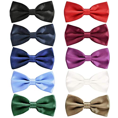JZK 10x Multi Couleur Réglable Noeuds Papillon Hommes Necktie pour mariages, fêtes, occasions formelles ou spéciales