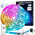 FONEWE Smart WiFi LED Lights for Bedroom 50FT Music Sync LED Lights Work with Alexa and Google Assistant RGB Color Changing LED Strip Lights Led Light Strip with APP Control