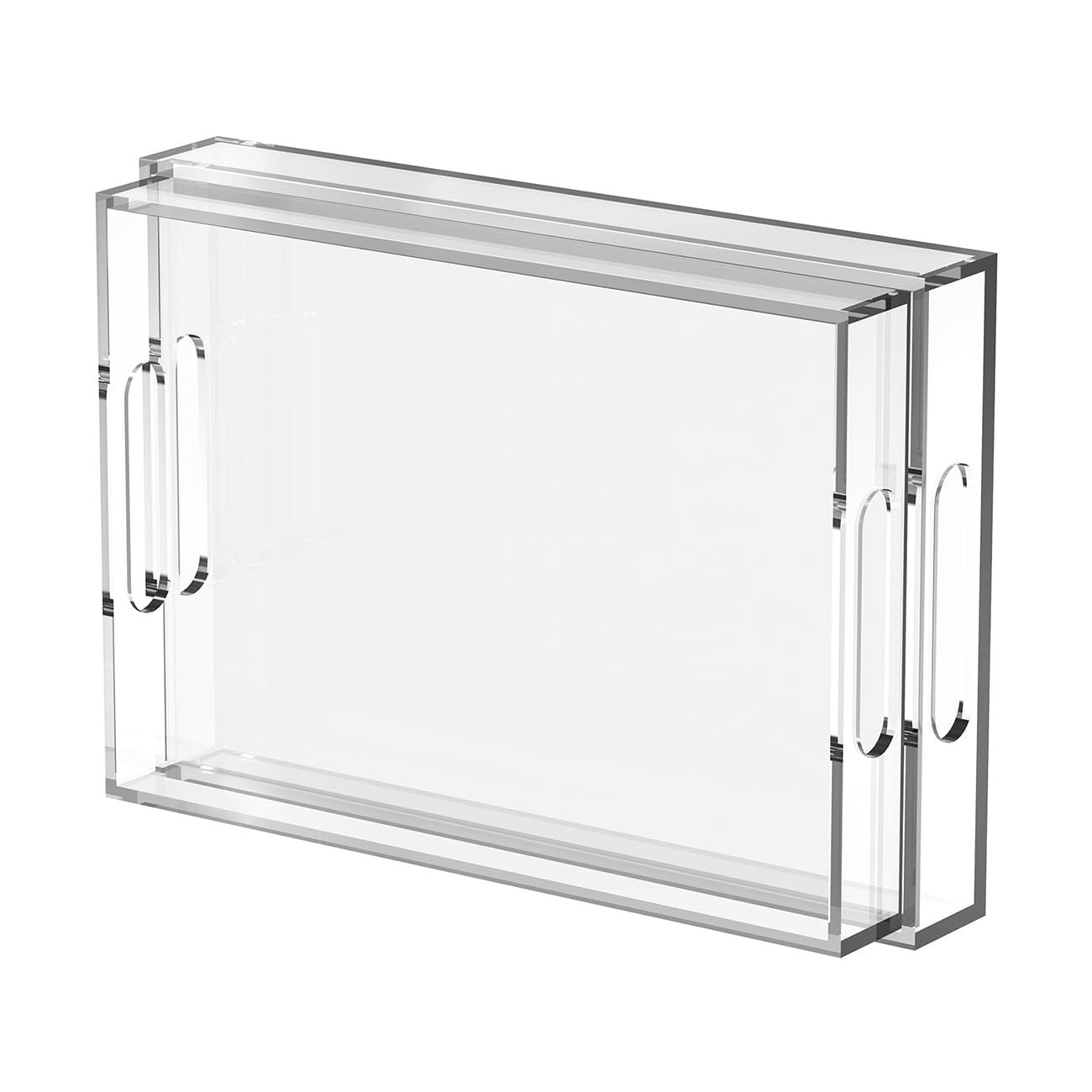 Amazon.com: 2 Pack Clear Acrylic Serving Tray-17x12x2.4&16.2x11