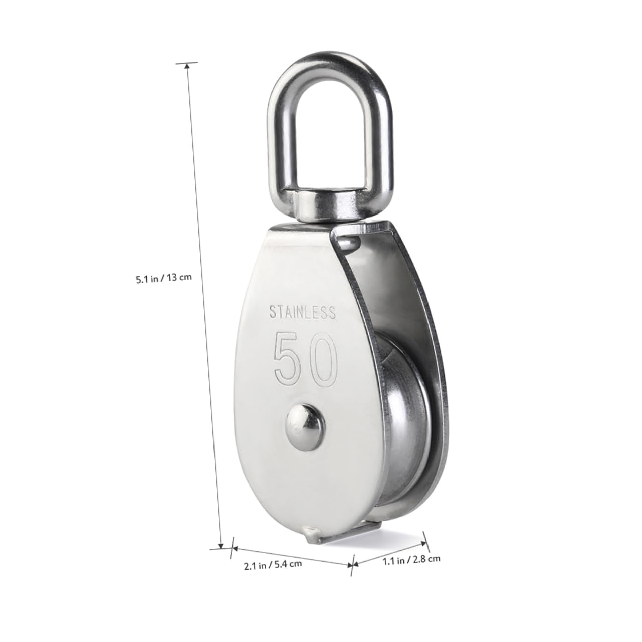 OUNONA 2pcs U-Type Fixed Pulley Lifting Rope 304 Stainless Steel High Load Capacity Easy Installation