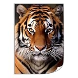 Cool Wild Animal Portrait Tiger Poster Canvas Wall Art Posters & Prints Paintings Wall Decor for Bedroom Living Room Decor for Mens Women Framed Unframed 12x18inch(30x45cm)