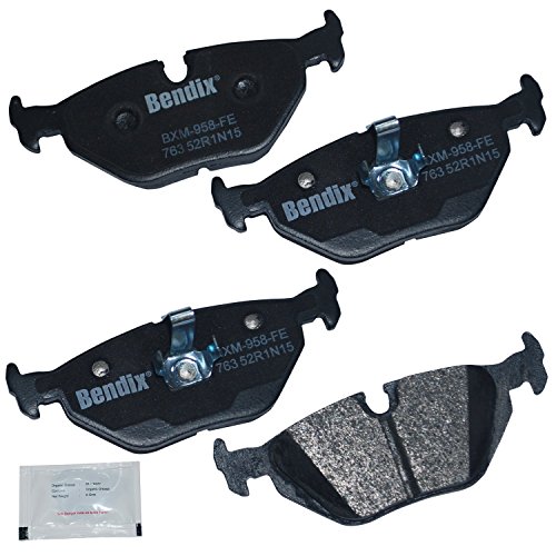 Image of Bendix Priority1 CFM763 Semi-Metallic Rear Brake Pads for Select Models BMW 318i, 318is, 318ti, 320i, 323Ci, 323i, 323is, 323ti, 325Ci, 325i, 325xi, 328i, 328is, Z4, Saab 9-5