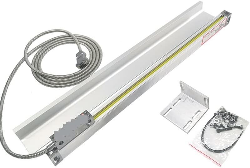 Linear Scale, Linear Scale High Precision 5um for DRO Encoder Optical Grating Glass Ruler Lathe Milling Machine (1 1000MM)