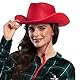 Boland - Cowboy Hut für Erwachsene, Kopfbedeckung für Faschingskostüme, Sheriff, Rodeo Reiter, Wilder Westen, Kostüm, Karneval, Mottoparty, Rot